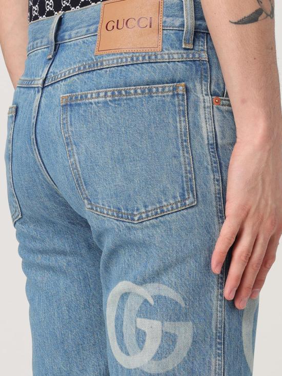 25FW 구찌 레이저 더블 G 데님 팬츠 815642XDC6W 4492 Denim - GUCCI