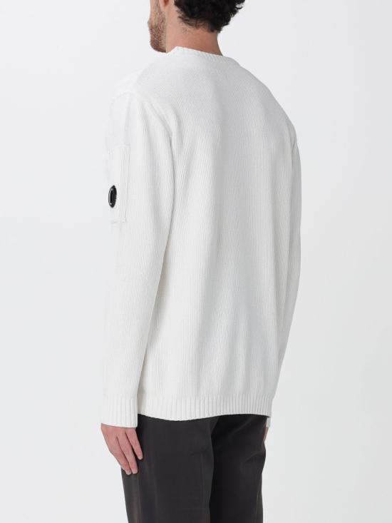 25FW 씨피 컴퍼니 코튼 셔닐 크루넥 스웨터 19CMKN017A005558G 103 Cream - C.P. COMPANY