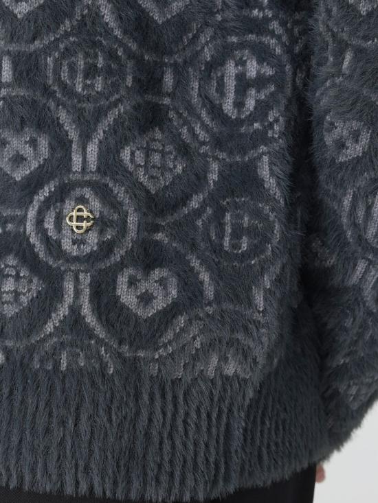 25FW 카사블랑카 스웨터 MAW25KW1095 01 Grey - CASABLANCA