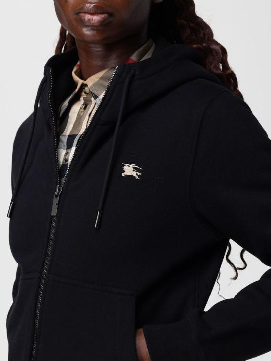 25FW 버버리 나이트 스탬프 코튼 지퍼 후디 8111669 Black - BURBERRY