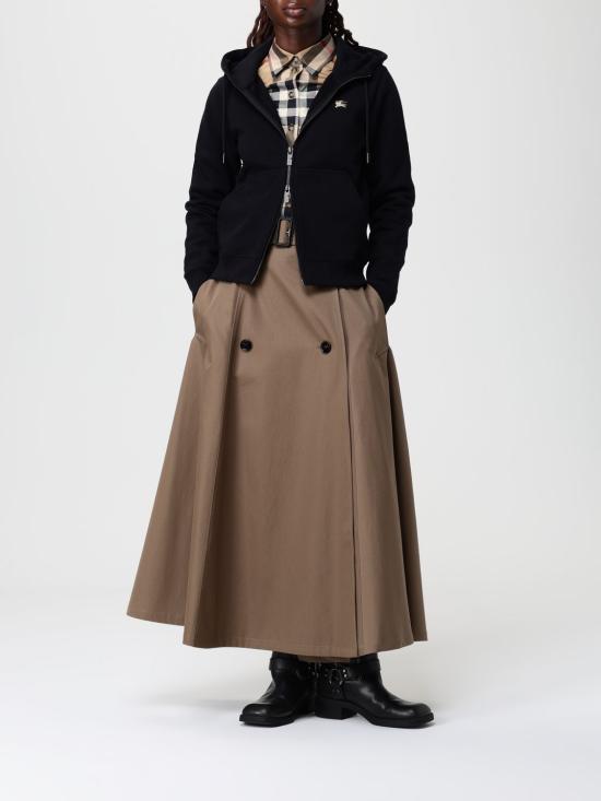 25FW 버버리 나이트 스탬프 코튼 지퍼 후디 8111669 Black - BURBERRY