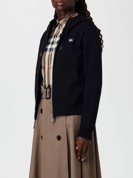 25FW 버버리 나이트 스탬프 코튼 지퍼 후디 8111669 Black - BURBERRY