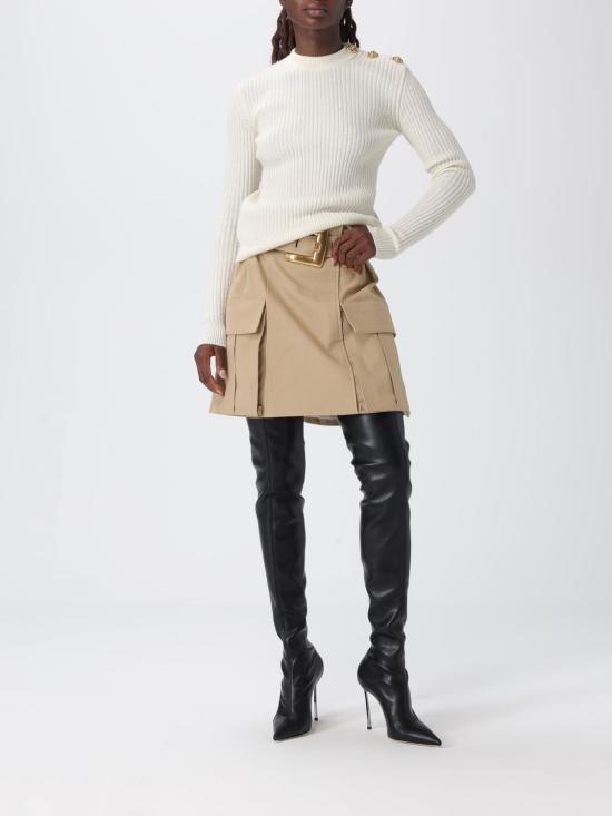 25FW 발망 터틀넥 FF0KD095KJ17 0KA Natural - BALMAIN