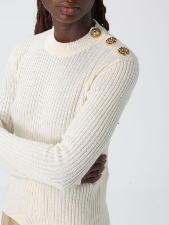 25FW 발망 터틀넥 FF0KD095KJ17 0KA Natural - BALMAIN