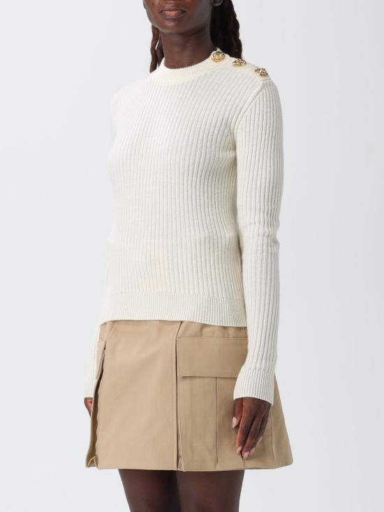 25FW 발망 터틀넥 FF0KD095KJ17 0KA Natural - BALMAIN