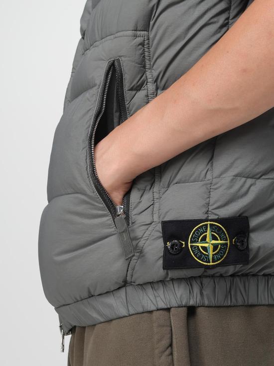 25FW 스톤 아일랜드 심리스 터널 나일론 다운-TC 다운 베스트 G100007S0028 V006B Grey - STONE ISLAND