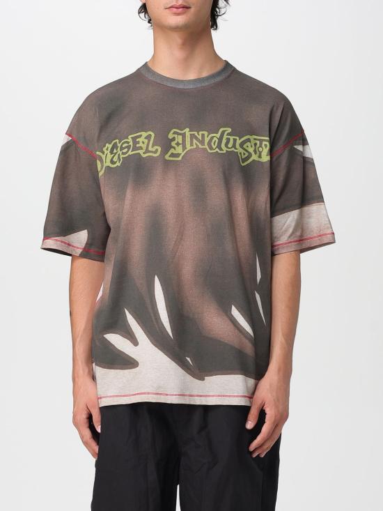 25FW 디젤 반팔 티셔츠 A212300BKBY 7FMA Kaki