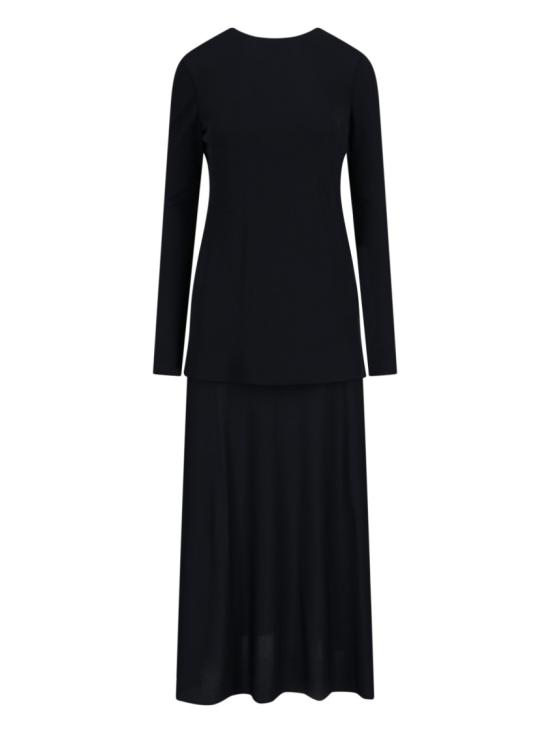 25FW 질샌더 롱 원피스 J04CT0110 J65016001 Black