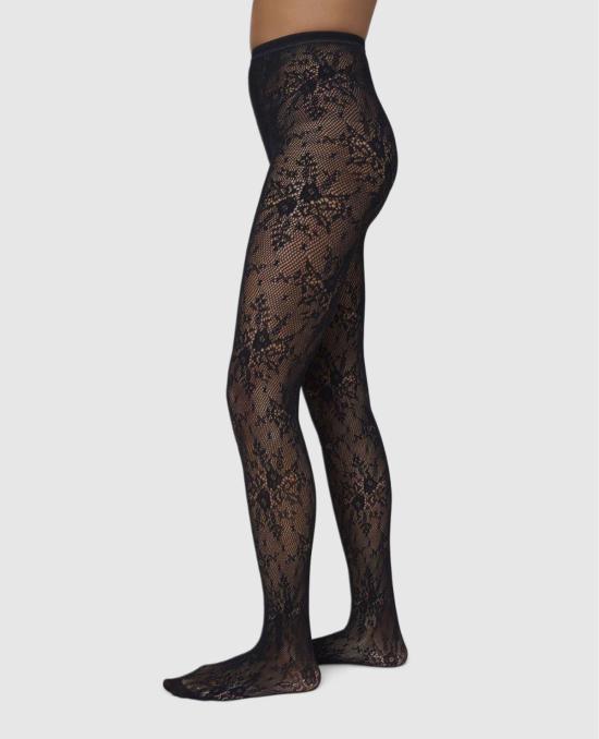  Swedish Stockings 양말 스웨덴 스타킹 로사 레이스 타이츠 블랙 - OTHER BRANDS