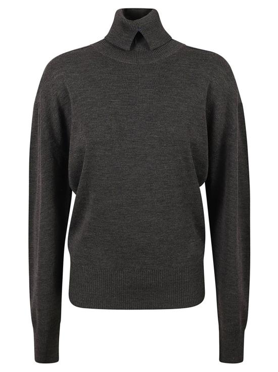  버버리 스플릿 터틀넥 라인 울 스웨터  8095113 A1391 Black