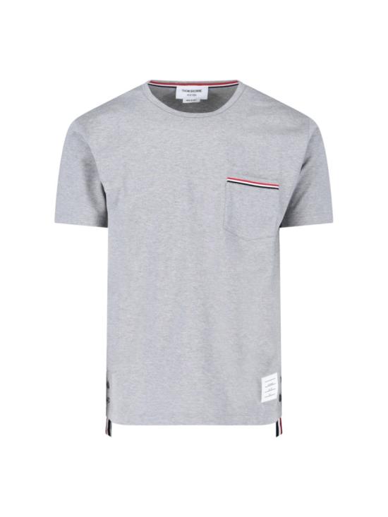  톰브라운 미디움 웨이트 저지 팁 포켓 크루넥 티셔츠 MJS010A 01454055 Grey