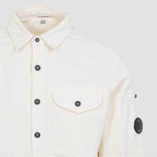 25FW 씨피 컴퍼니 코듀로이 렌즈 롱슬리브 버튼 셔츠 19CMSH071A 006410O White - C.P. COMPANY