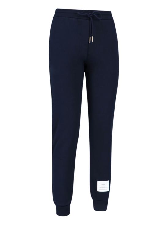 25FW 톰브라운 클래식 루프백 레프트 스트라이프 스웨트팬츠 FJQ024A 03377415 Blue - THOM BROWNE