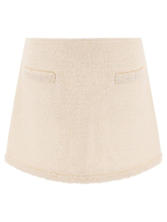 25SS 셀프 포트레이트 숏 스커트 RS25 164SK C Neutrals