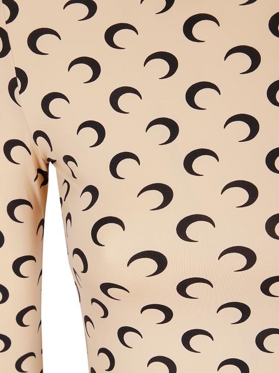 26SS 마린세르 크레센트 문 프린트 긴팔 티셔츠 WTS006ACJER0001 TA10 TAN - MARINE SERRE