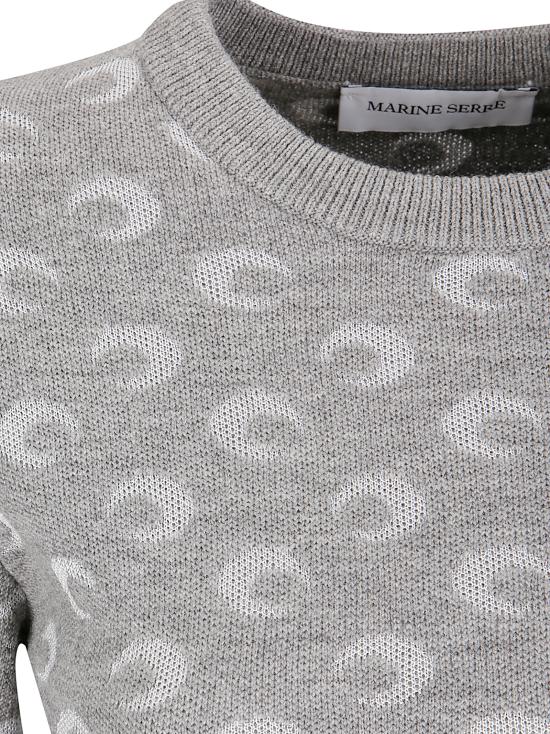 25FW 마린세르 문 자카드 니트 스웨터 WTK014BCKNI0530 GR60 MISTY GREY - MARINE SERRE
