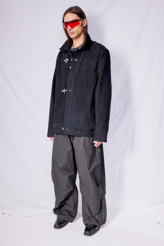  어셈블리 뉴욕 데님 자켓 어셈블리 블랙 데님 파이어맨 필드 코트 - ASSEMBLY NEW YORK