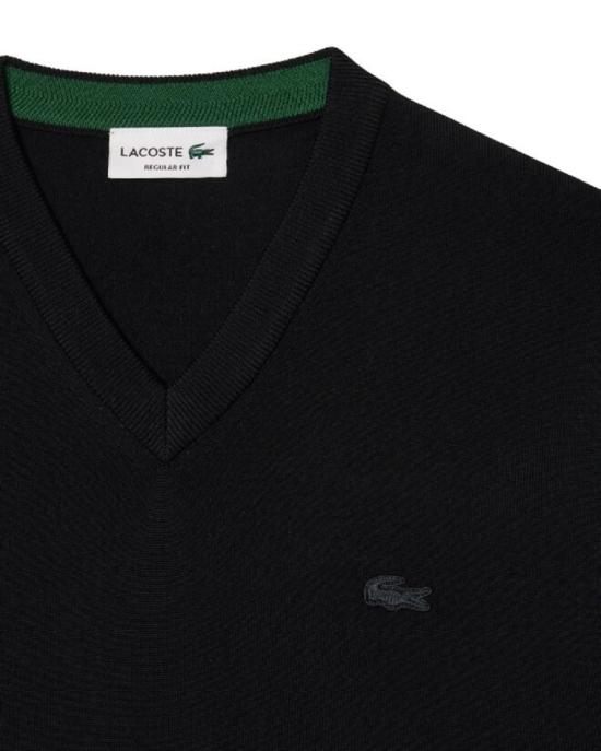  라코스테 스웨터 AH1990 Black - LACOSTE