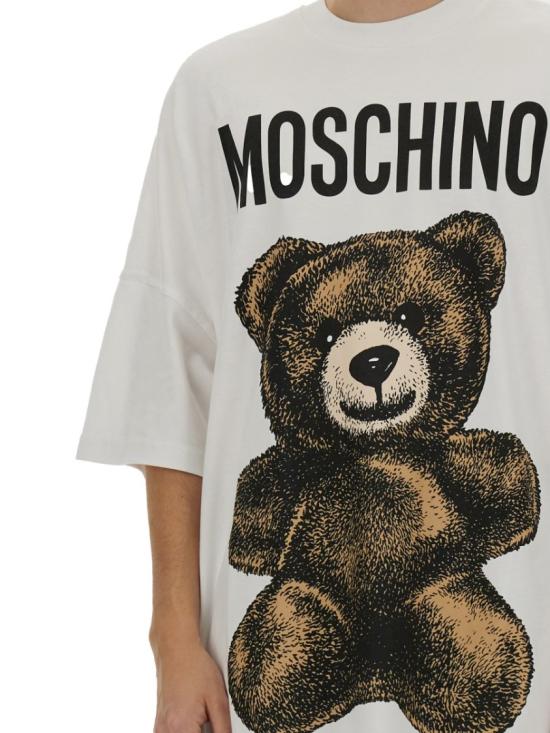  모스키노 반팔 티셔츠 07120244 1001 White - MOSCHINO