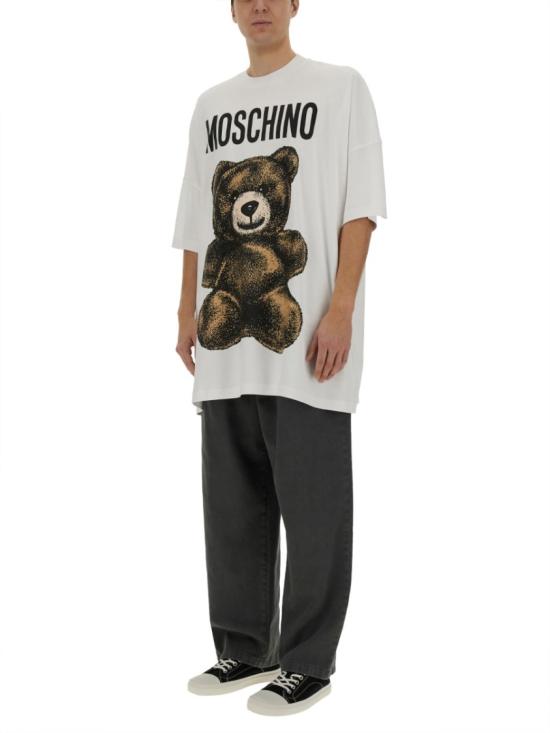  모스키노 반팔 티셔츠 07120244 1001 White - MOSCHINO