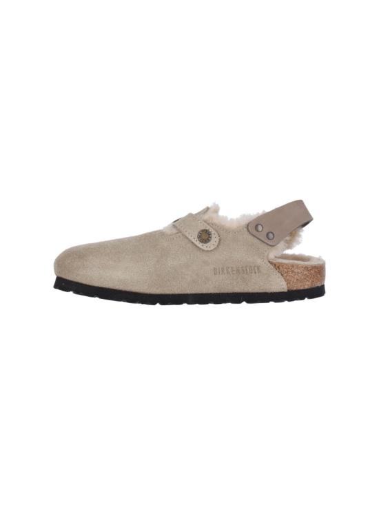 25FW 버켄스탁 Tokio 토키오 시어링 스웨이드 버클 클로그 뮬 샌들 1028349TAUPE Neutrals - BIRKENSTOCK