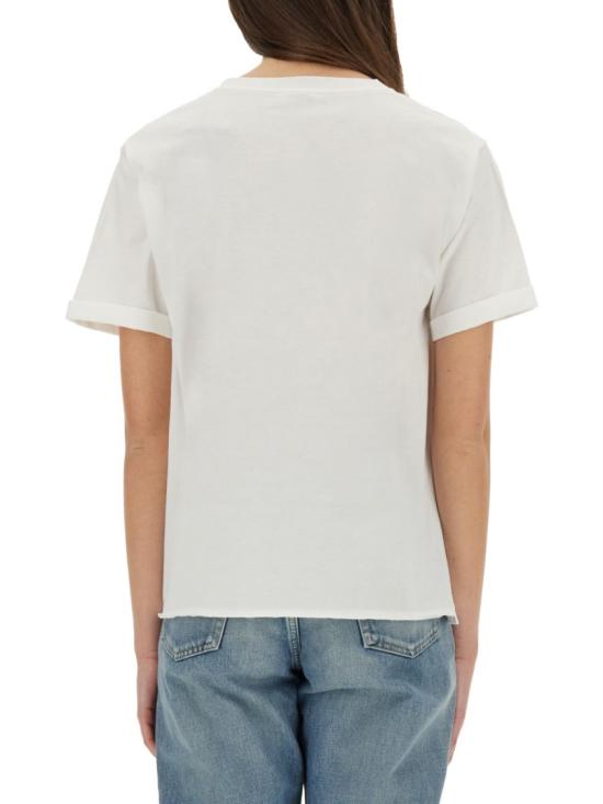  생로랑 로고 프린팅 티셔츠 460876 YB2DQ9000 Blue - SAINT LAURENT