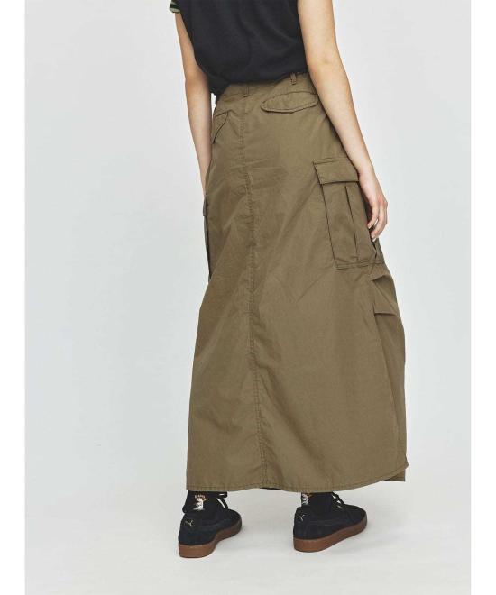  빔스 롱 스커트 보이 코튼 타자기 M 65 스커트 올리브 - BEAMS