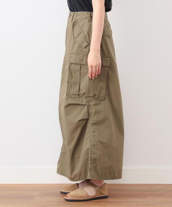  빔스 롱 스커트 보이 코튼 타자기 M 65 스커트 올리브 - BEAMS