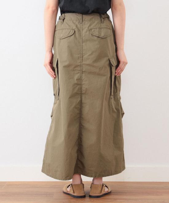  빔스 롱 스커트 보이 코튼 타자기 M 65 스커트 올리브 - BEAMS