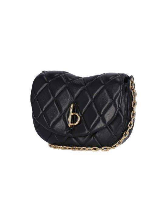  버버리 퀼티드 락킹 호스 백 8104628 Black - BURBERRY