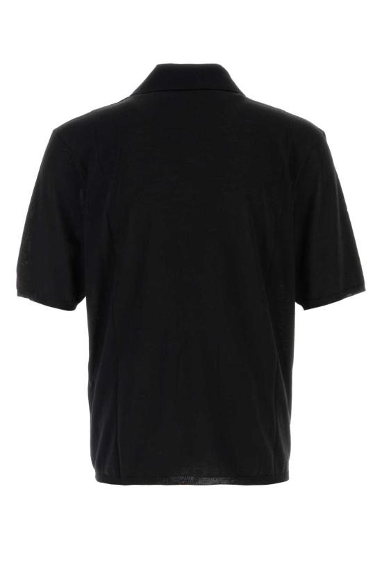 25FW 생로랑 폴로 티셔츠 841679Y75YW 1000 Black - SAINT LAURENT