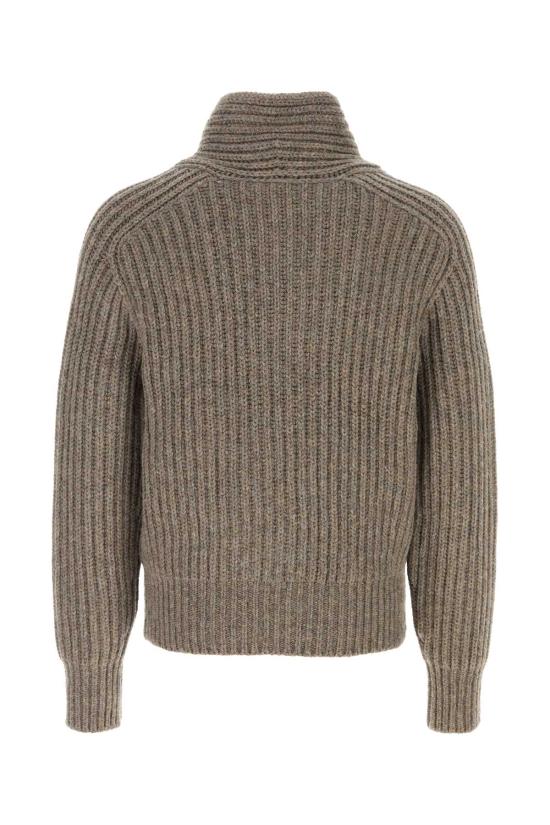 25FW 버버리 숄 칼라 울 스웨터 8115221 A2954 Grey - BURBERRY