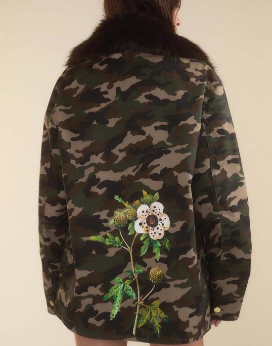  신시아 로리 봄버 자켓 신시아 로울리 아웃워드 바운드 재킷 그린 카모 - CYNTHIA ROWLEY