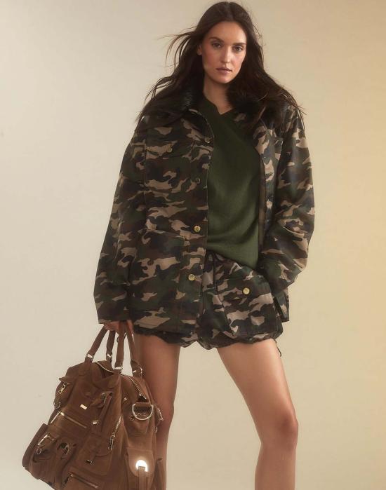  신시아 로리 봄버 자켓 신시아 로울리 아웃워드 바운드 재킷 그린 카모 - CYNTHIA ROWLEY