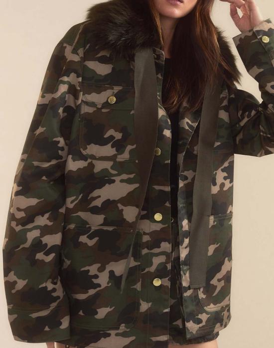  신시아 로리 봄버 자켓 신시아 로울리 아웃워드 바운드 재킷 그린 카모 - CYNTHIA ROWLEY