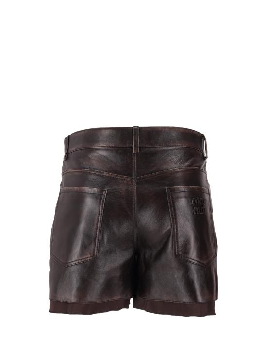 25FW 미우미우 숏팬츠 MPP404SOOO1134 F0201 CAFFE - MIU MIU