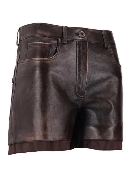 25FW 미우미우 숏팬츠 MPP404SOOO1134 F0201 CAFFE - MIU MIU