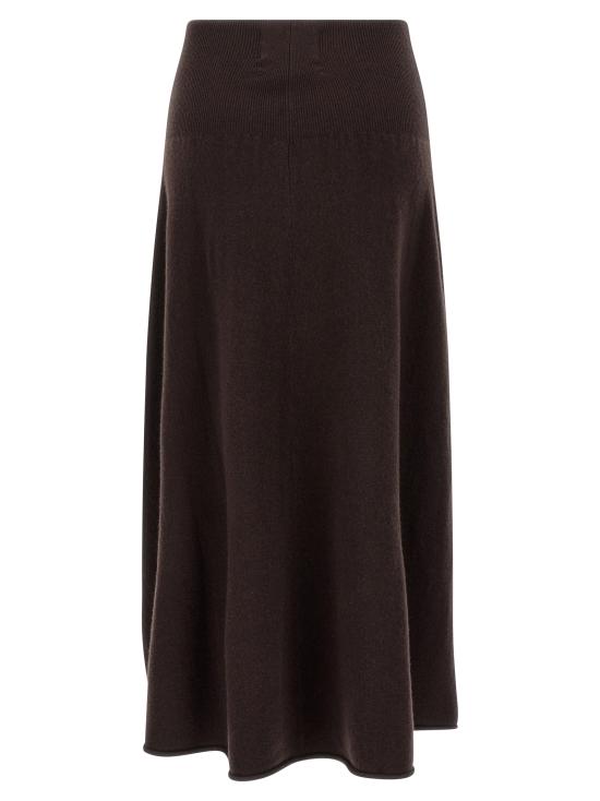 25FW 익스트림캐시미어 미디 스커트 N388EASEDARKBROWN Brown - EXTREME CASHMERE