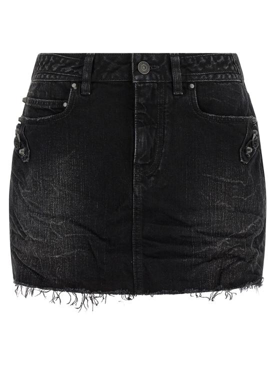 25FW 발렌시아가 롱 스커트 852324TTW671037 Black