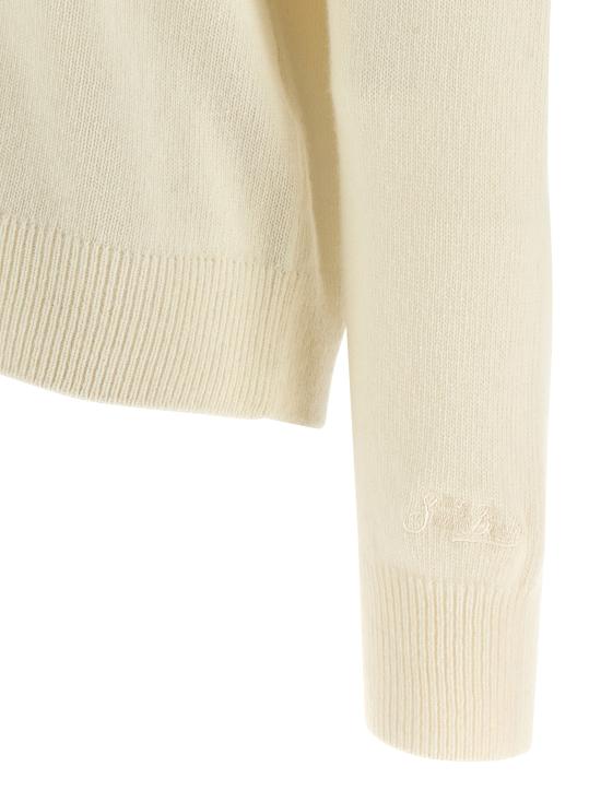 25FW 세인트바쓰 스웨터 QUE001000433IVACANZELOGO10AR White - MC2 SAINT BARTH