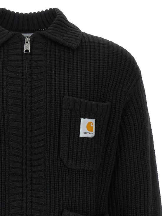 25FW 칼하트 WIP 초어 니트 자켓 I03539989XX Black - CARHARTT WIP