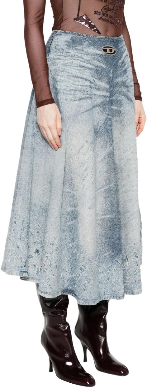 25FW 디젤 미디 스커트 A21358068TY01 BLUE - DIESEL