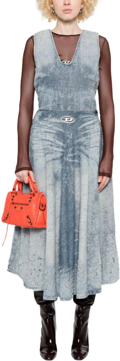 25FW 디젤 미디 스커트 A21358068TY01 BLUE - DIESEL