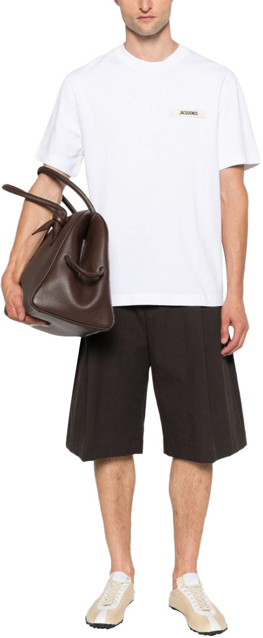 26SS 자크뮈스 그로그랭 로고 티셔츠 TSM00133AJ00226100 WHITE - JACQUEMUS