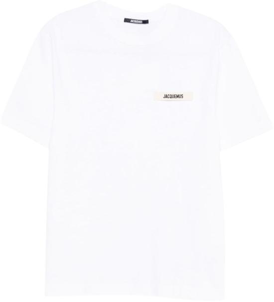 26SS 자크뮈스 그로그랭 로고 티셔츠 TSM00133AJ00226100 WHITE