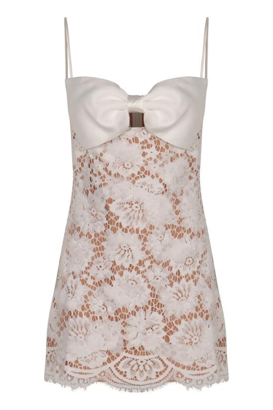 25FW 셀프 포트레이트 숏 원피스 AW25201SAW WHITE