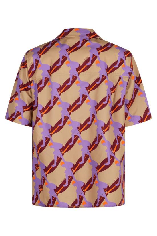 25SS 구찌 프린트 라이트 코튼 포플린 셔츠 821498Z7AMZ 2040 Beige - GUCCI