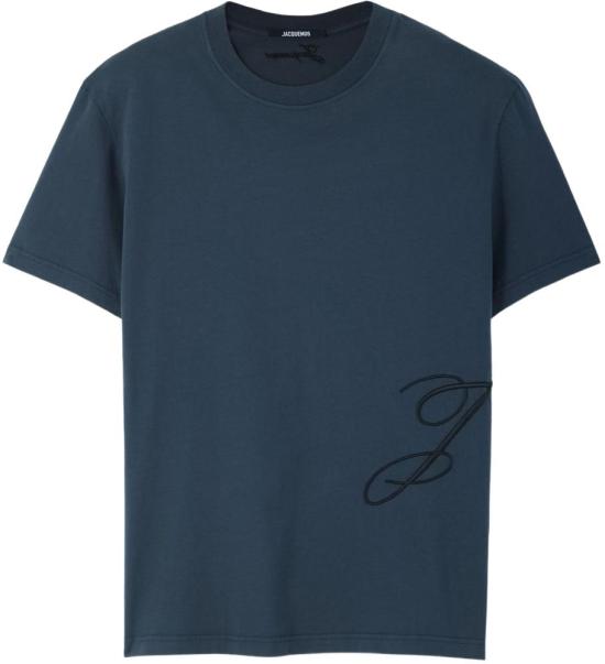 25FW 자크뮈스 반팔 티셔츠 TSM00566AJ00068390 BLUE