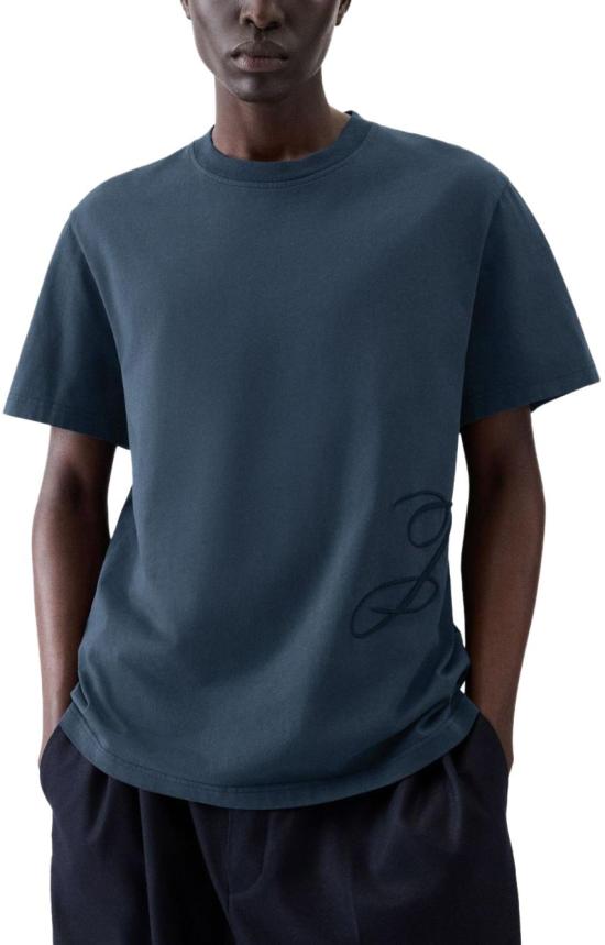 25FW 자크뮈스 반팔 티셔츠 TSM00566AJ00068390 BLUE - JACQUEMUS