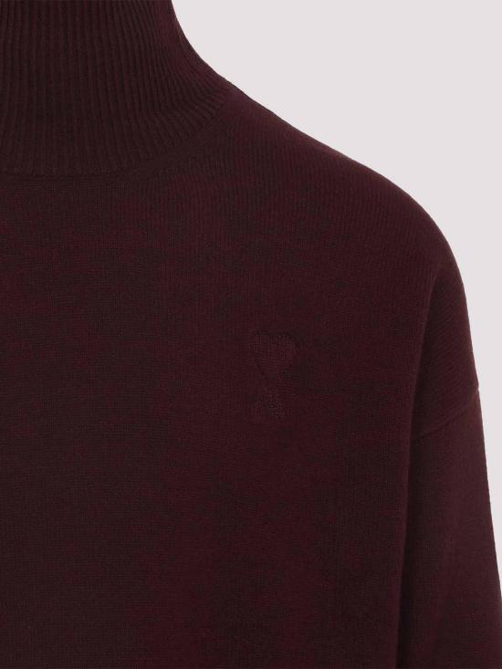  아미 ADC 울 캐시미어 퍼널넥 스웨터 UKS821KN0071692 Pink - AMI